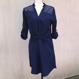 Buttons blue dress small